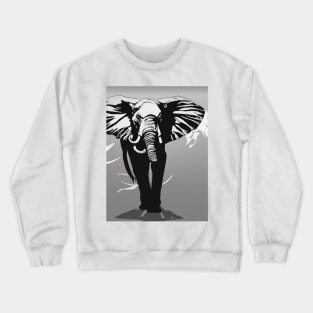 Elephant Shadow Silhouette Anime Style Collection No. 134 Crewneck Sweatshirt